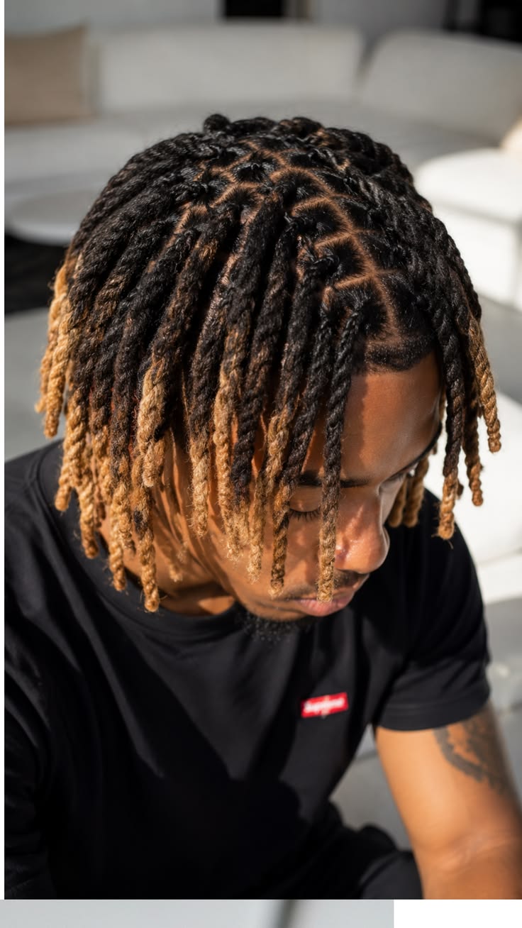 Trendy braids with blonde ends inspiration at Culture Kutz Nyali